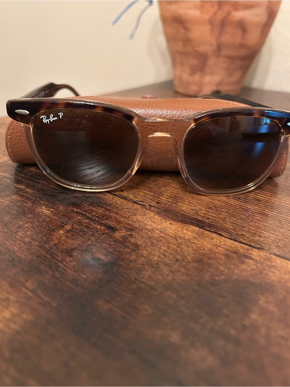 Ray-Ban Brown Hawkeye Polarized Sunglasses